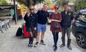 Affordable private driver in Hue, Vietnam providing transportation for tourists to the Imperial City, royal tombs, and local attractions.